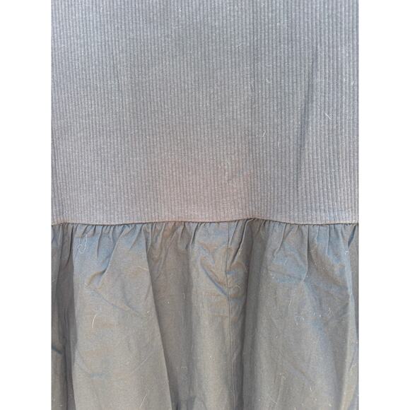 NWT J.Crew Ribbed High Neck Mixed Knit Dress, Black, Sz XL - Picture 5 of 6